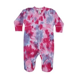 Baby Steps Pink/Purple Tie Dye Footie