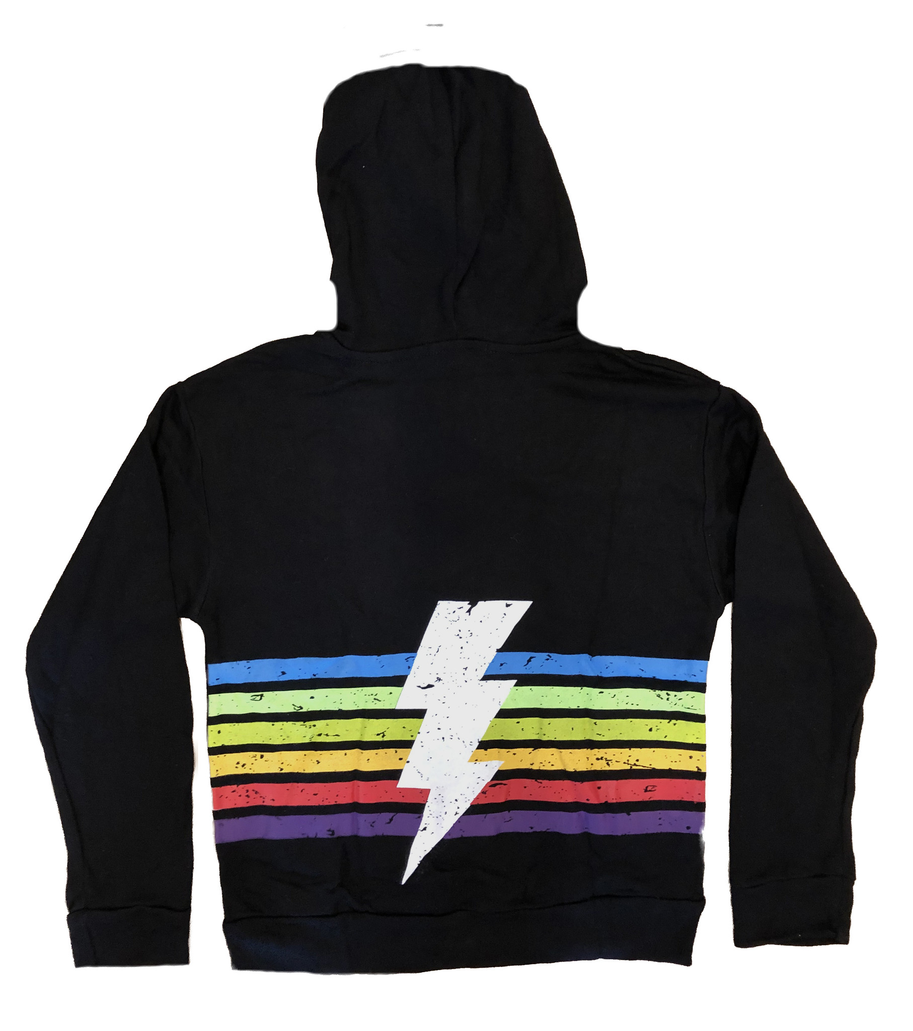 black hoodie with flowers