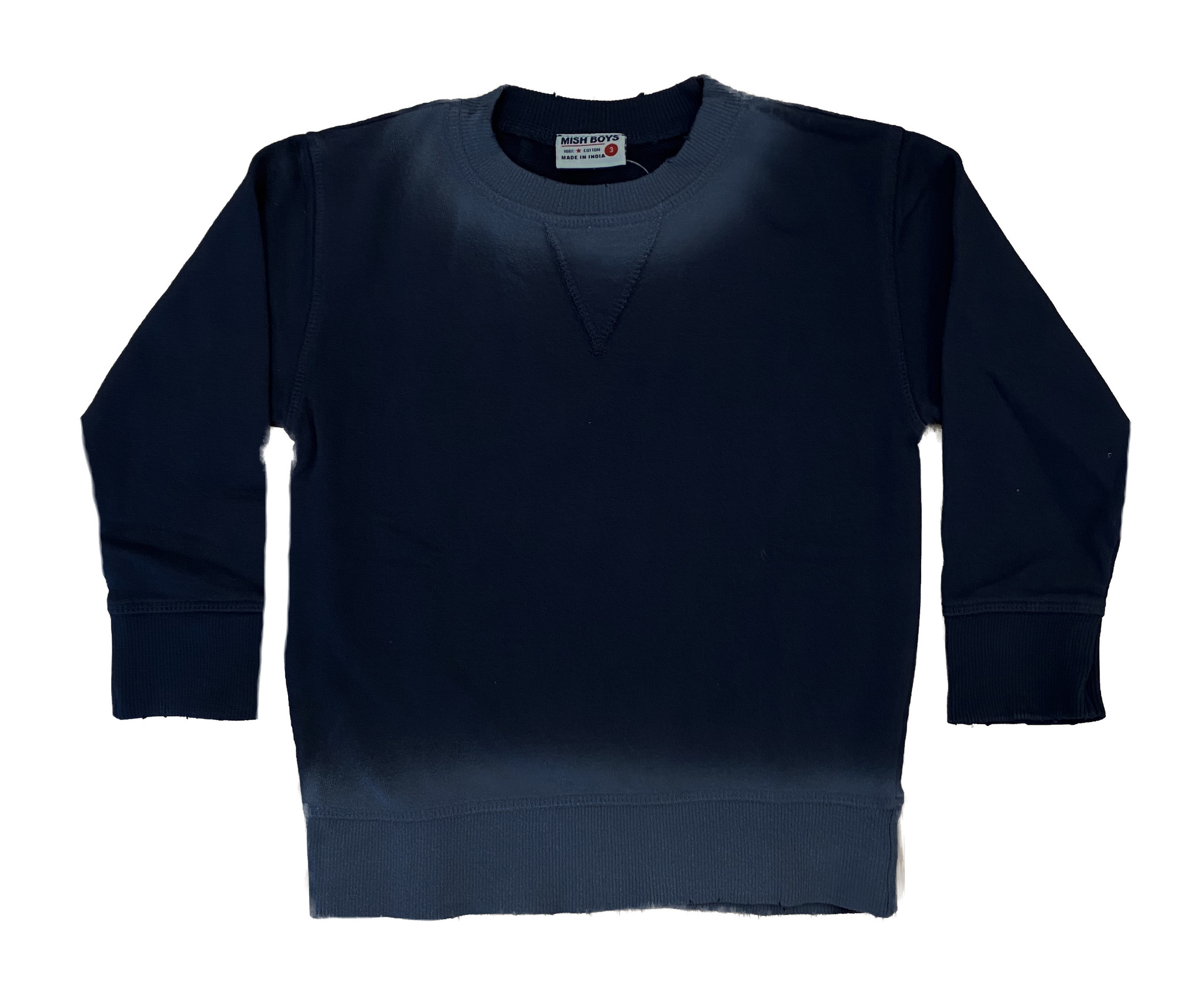 navy blue ombre cotton sweatshirt