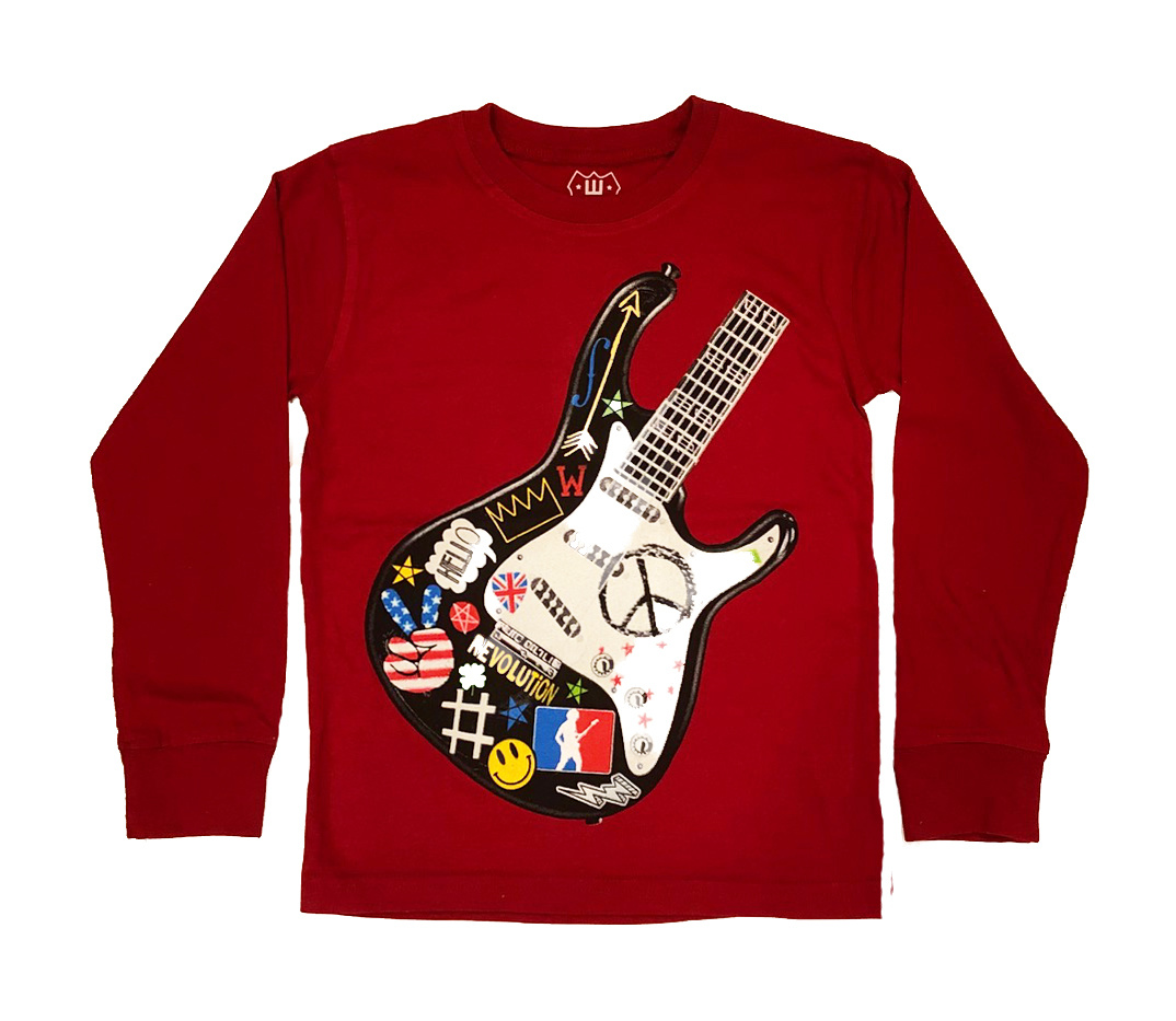 Wes and Willy Red Guitar Infant Tee