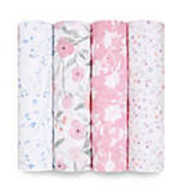 Aden + Anais Pink Mon Fleur 4 pk Swaddles