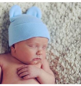 Ily Bean Light Blue Bear Newborn Hat