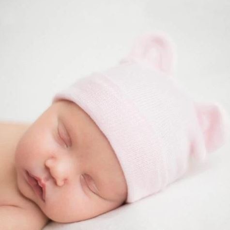 Ily Bean Light Pink Bear Newborn Hat
