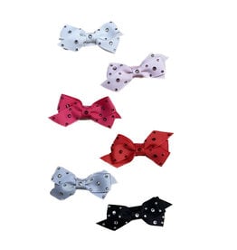 Grograin Rhinestone Snap Clip Bow