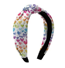 Rainbow Heart Knot Headband