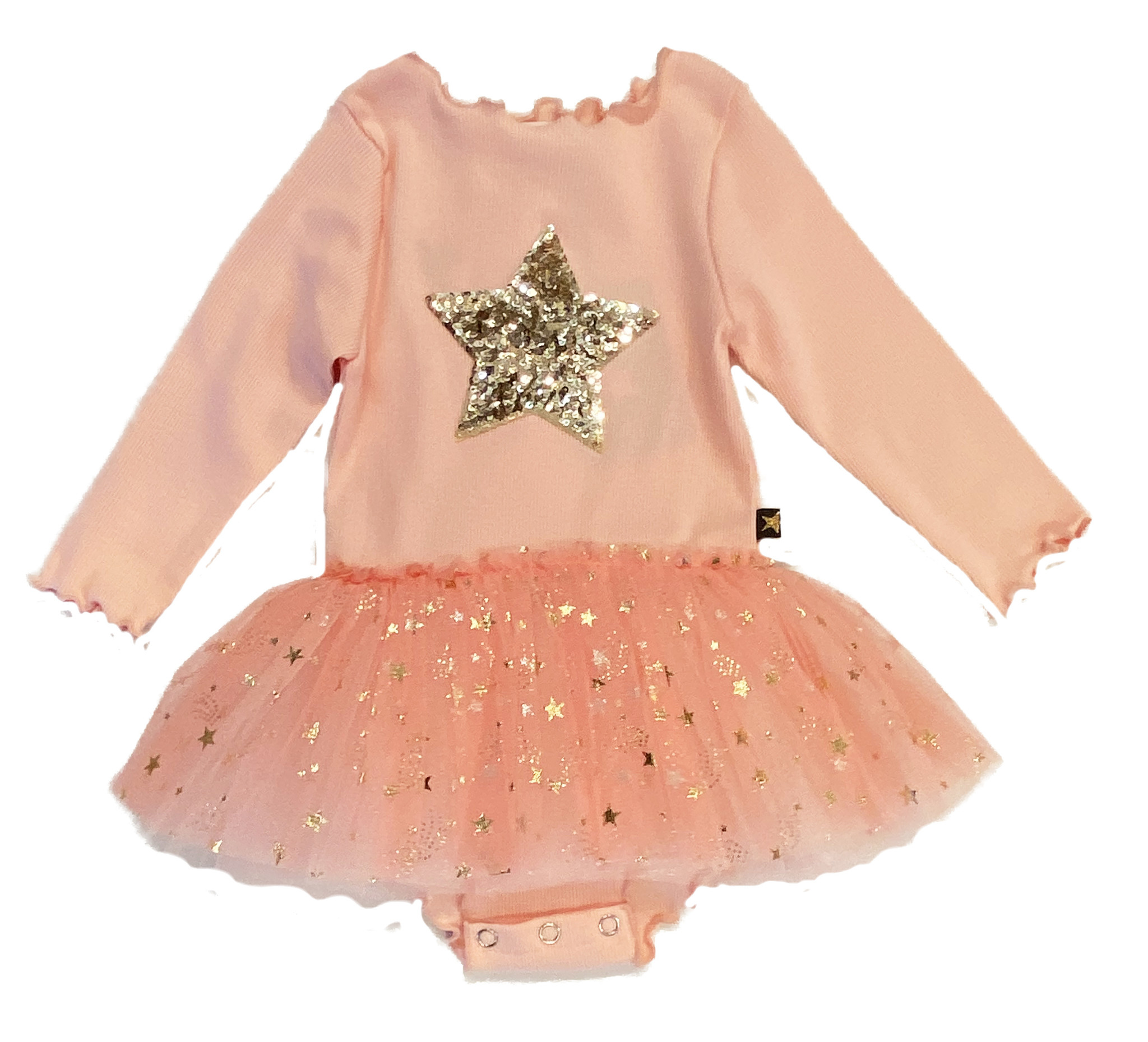 pink and gold baby dress
