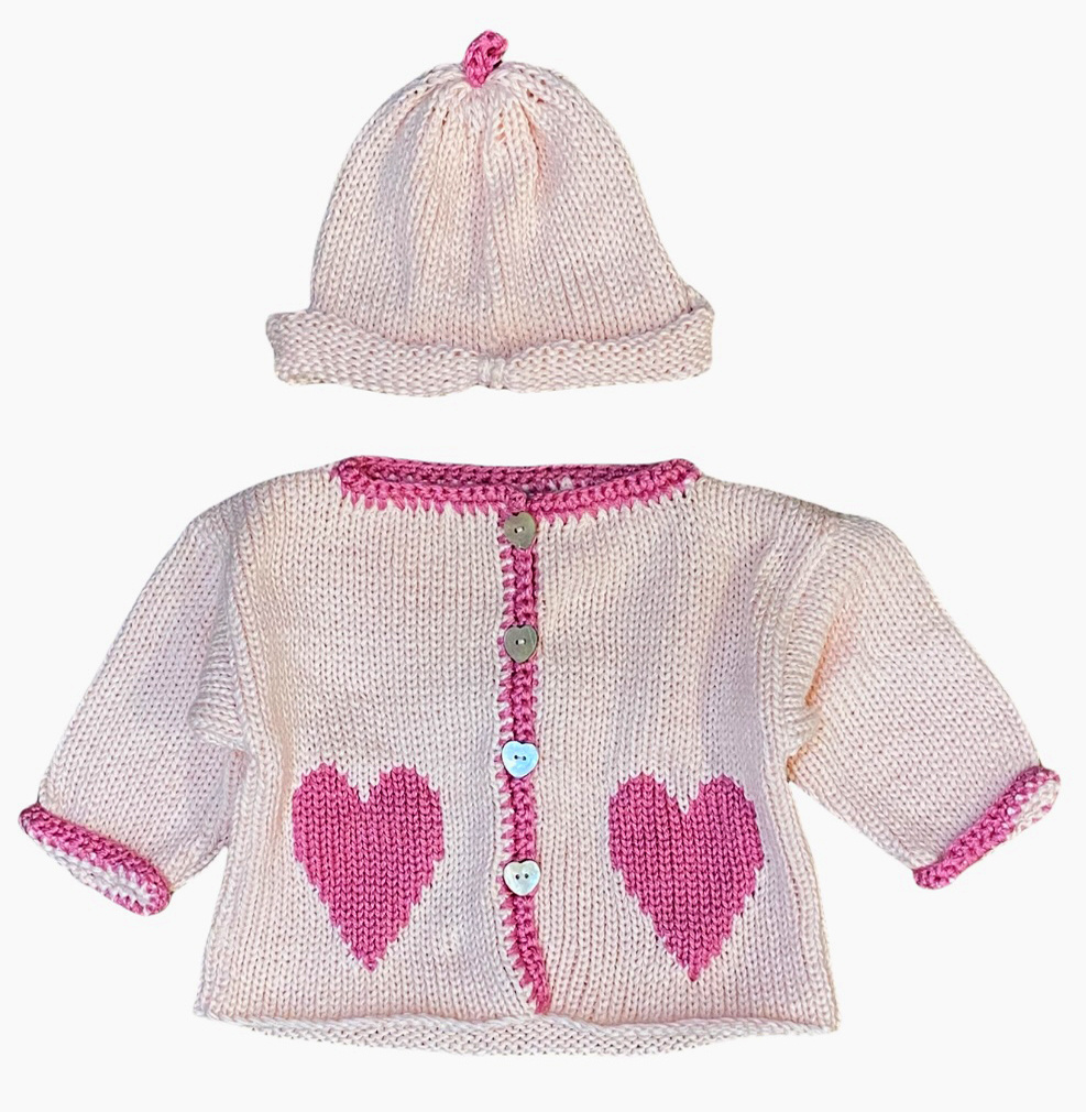 Luba-Robert Pink Heart Sweater