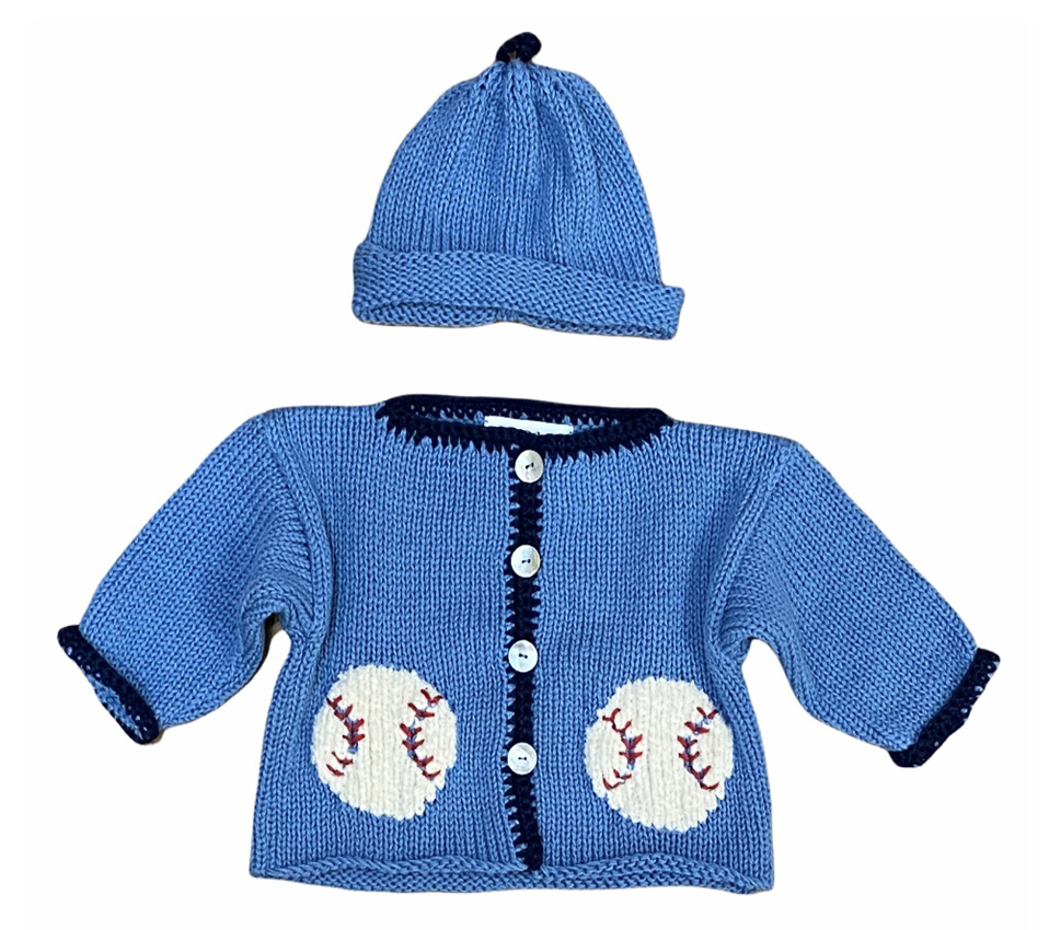 Luba-Robert Denim Baseball Sweater