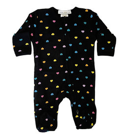 Little Mish Rainbow Hearts Thermal Footie