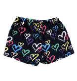 Top Trenz Graffiti Heart Plush Lounge Shorts