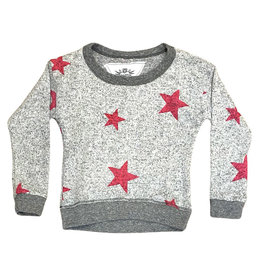T2Love Grey/Pink Stars Knit top