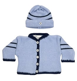 Gita Denim Striped Sweater Set