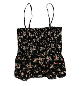 Flowers by Zoe Black Floral Flounce Top