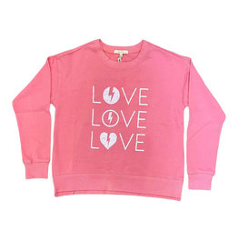 Z Supply Pink Love Sweatshirt