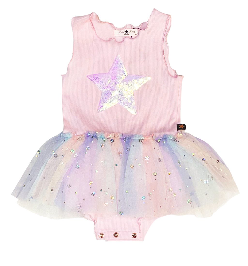Petite Hailey Pink/Lavender Infant Onesie Dress