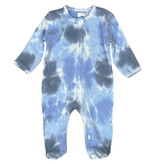 Baby Steps Light Blue Tie Dye Footie