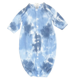Baby Steps Light Blue Tie Dye Converter Gown