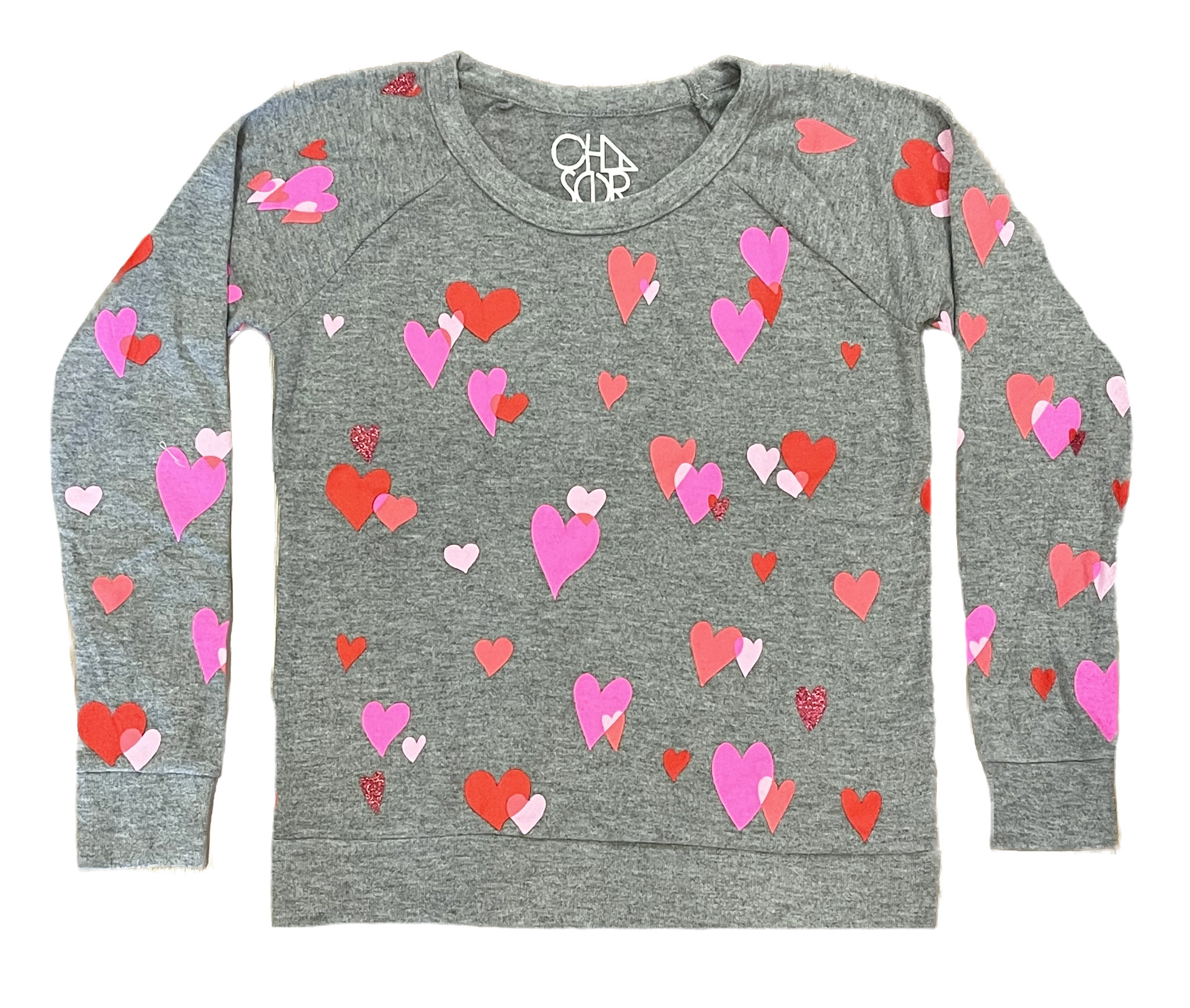 Chaser Hearts Raglan Pullover Tween/Jr