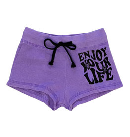 Love Junkie Purple Life Fleece Shorts