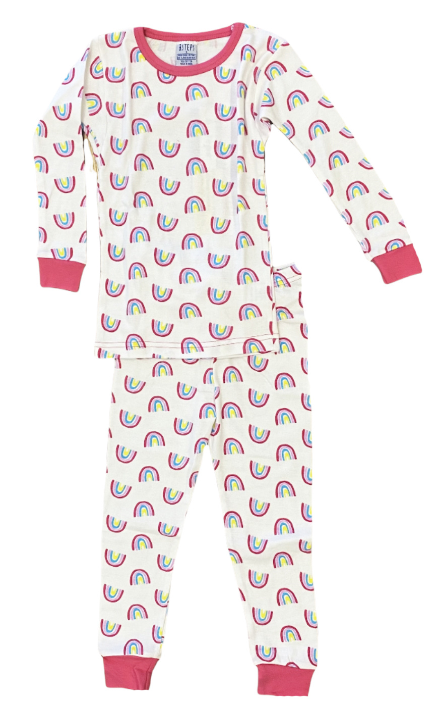 Baby Steps Pink Rainbow PJ Set