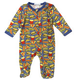 Baby Steps Blue Junk Food Footie