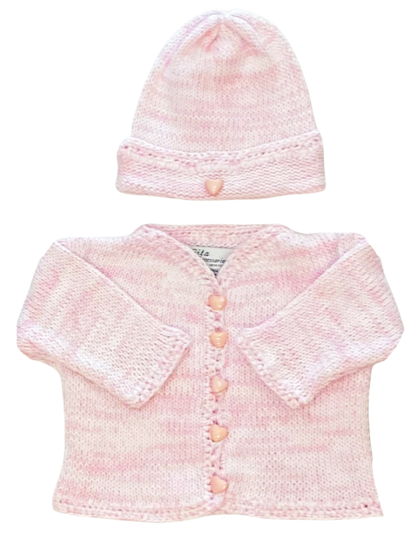 Gita Pink Variegated Sweater Set