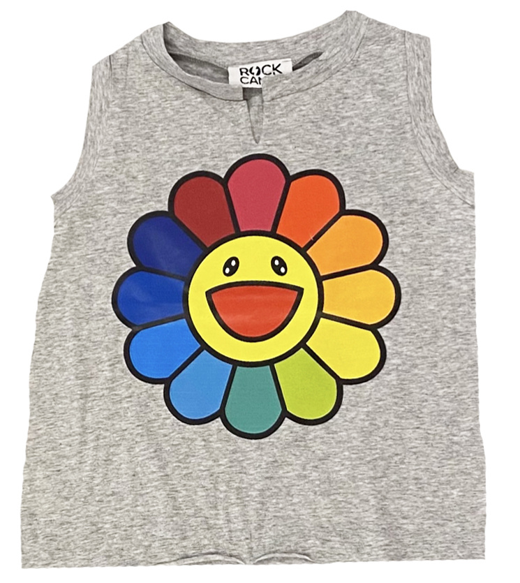 Rock Candy Smiley Flower Tank Top