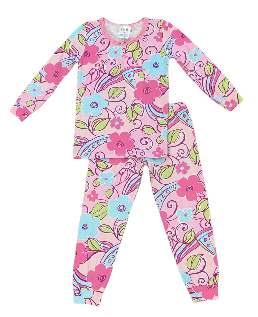 Esme Groovy Floral Pajama Set