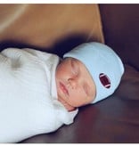 Ily Bean Light Blue Football Newborn Hat