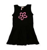 Sofi Black Glitter Flower Tank Dress