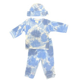 Baby Steps Light Blue Tie Dye 3 Pc Take Home Set