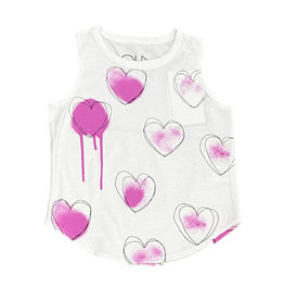 Chaser Spray Hearts Shirttail Muscle Tank