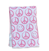 Baby Jar Pink Peace Burp Cloth