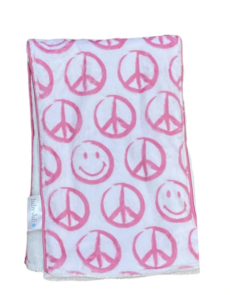 Baby Jar Pink Peace Burp Cloth