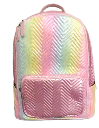 Bari Lynn Rainbow Chevron Backpack