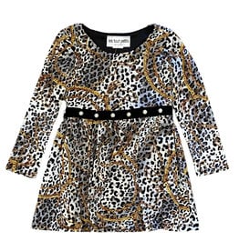 Les Tout Petits Black Leopard Chain Dress