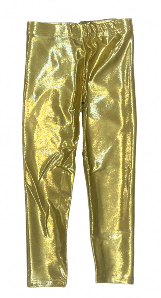 PurpleFish Girls Gold Rush Metallic Kids Leggings