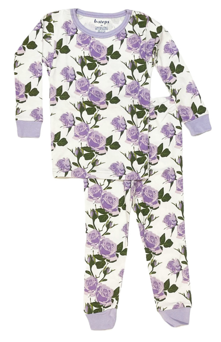 Baby Steps Lilac Roses PJ Set