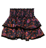 Flowers By Zoe Blk/Orchid Floral Skirt