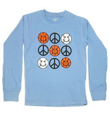 Wes and Willy Lt. Blue Sporty Peace LS Tee