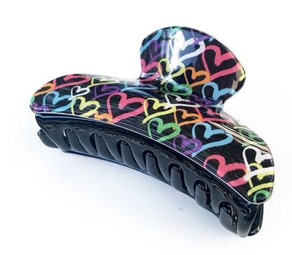 Top Trenz Graffiti Heart Claw Clip