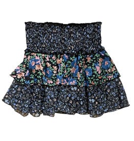 Flowers By Zoe Black/Blue Floral Skirt