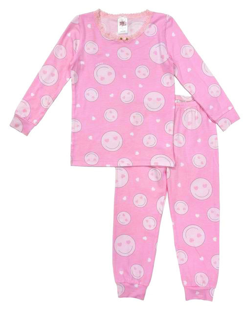 Esme Pink Smiley Infant PJ Set