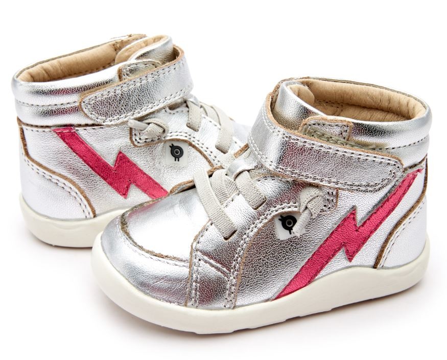 Old Soles Light The Ground Silver Bolt Toddler Sneaker