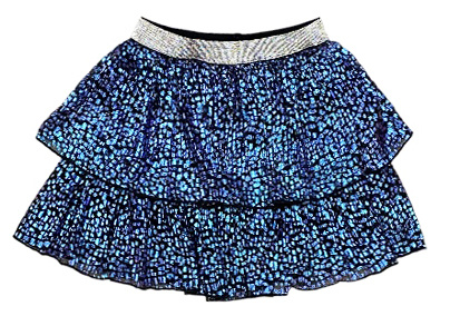 SaraSara Blue Shimmer Skirt
