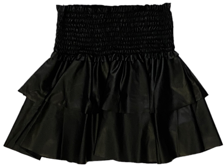 Black Pleather Smocking Skirt* – Flowers By Zoe Clothing