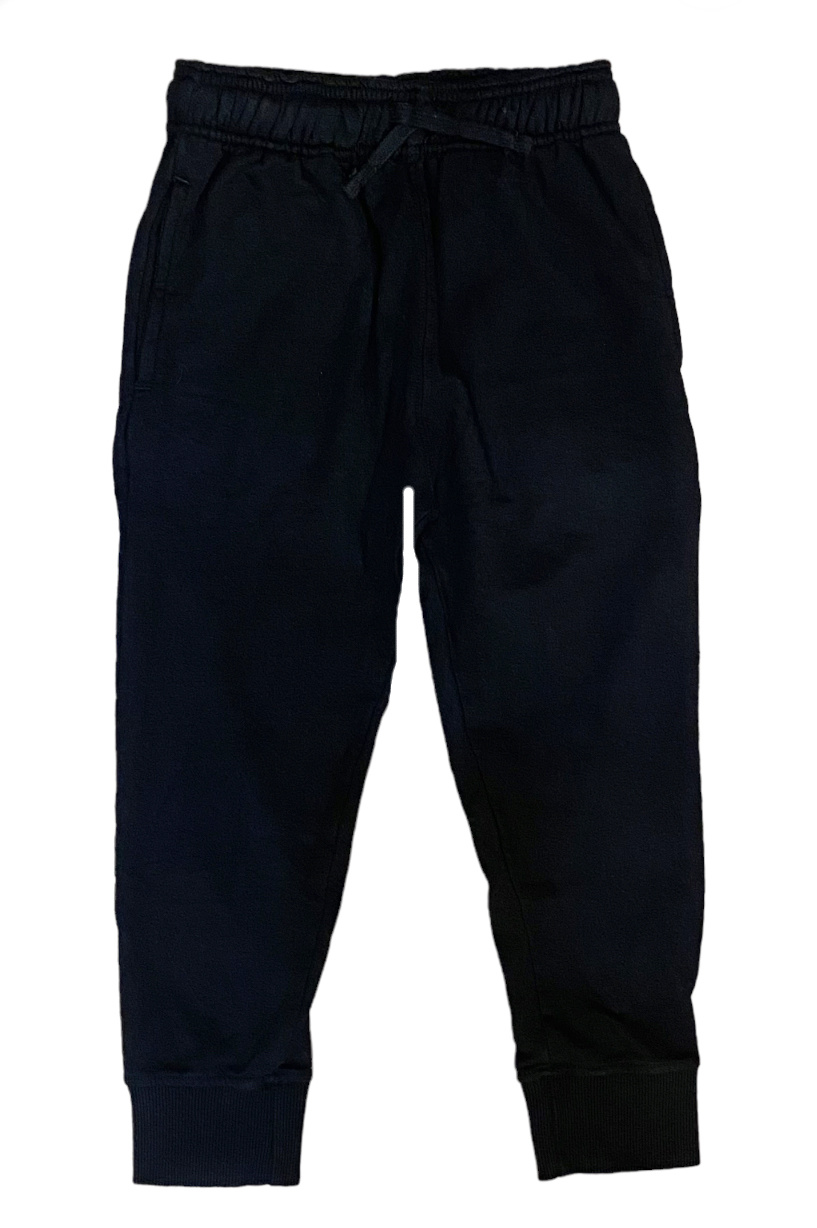 Wes and Willy Black Fleece Drawstring Infant Jogger