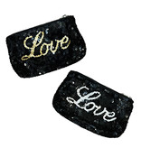 Flowers By Zoe Black Sequined Love Purse