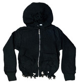 Tweenstyle Black Zip Hooded Sweater