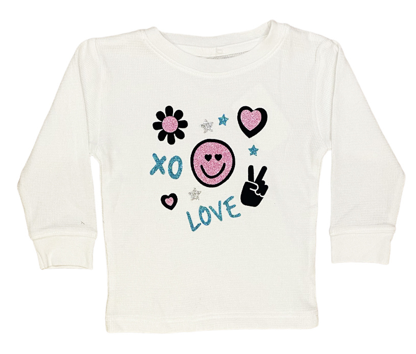 Small Change Glitter Icons Thermal Top